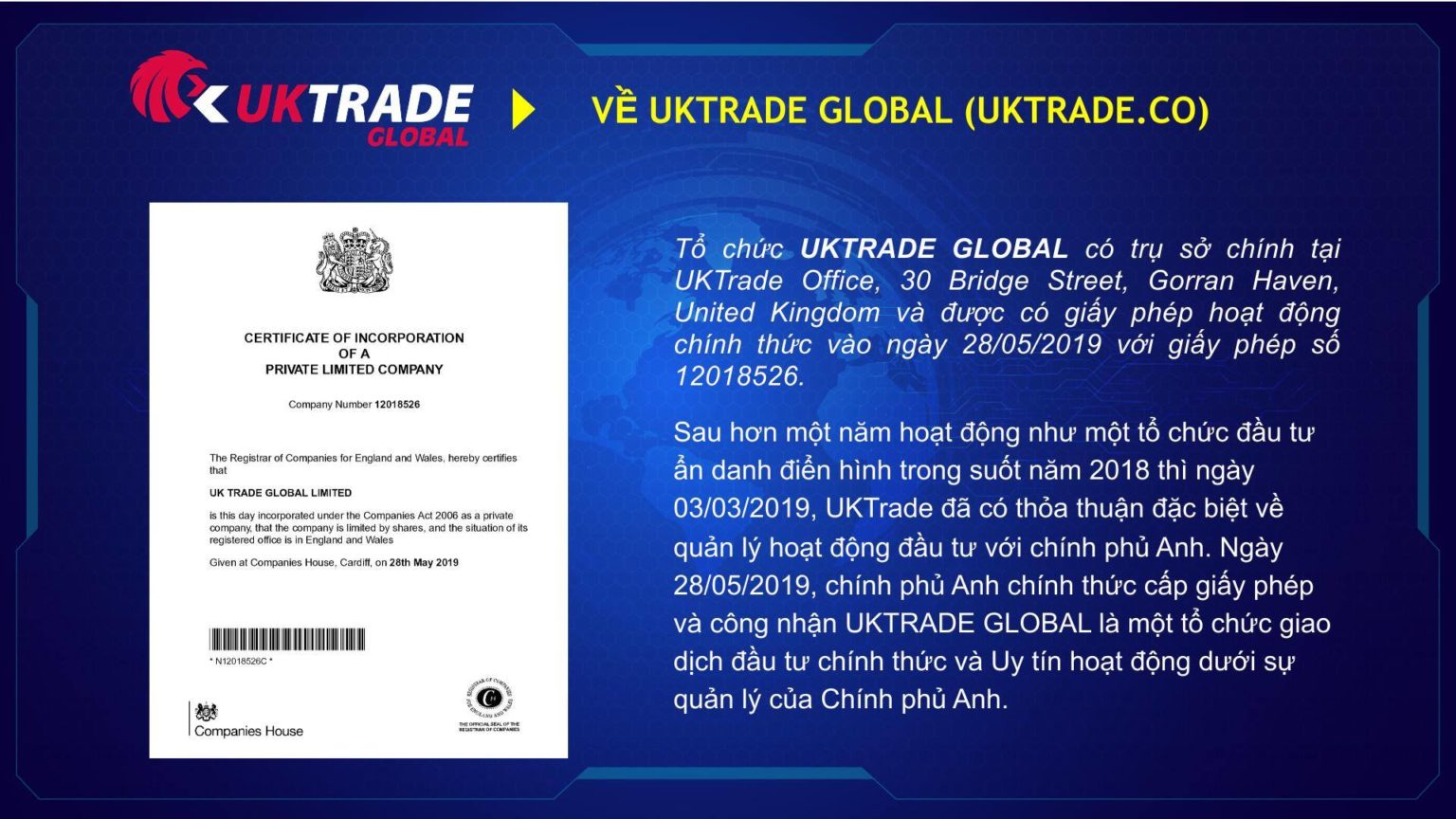 Sàn UK Trade Global lừa đảo 